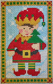CH-1550 Elf Holding Tree 2 ½ x 4 18 Mesh CH Designs