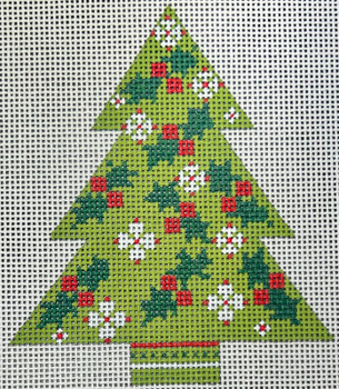 CH-1610 Tree with Holly 9 X 10 13 Mesh CH Designs