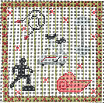 CH-1691 Exercise Square 4 x 4 18 Mesh CH Designs