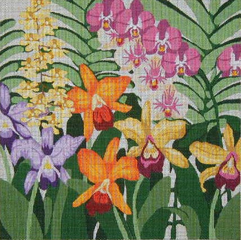 169 Orchids 14 x 14  12 Mesh Danji Designs