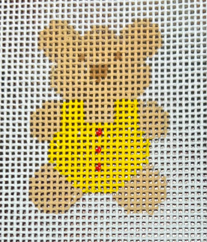 HB-53 Mini Teddy Bear - Yellow  1 ½ x 2 ½ 18 Mesh Hummingbird Designs