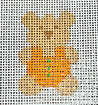 HB-55 Mini Teddy Bear - Orange  1 ½ x 2 ½ 18 Mesh Hummingbird Designs