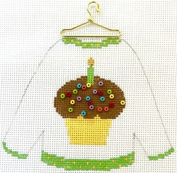HB-193 Sweater - Birthday 4 ½ x 3 ½ 18 Mesh Stitch Guide Included Hummingbird Designs