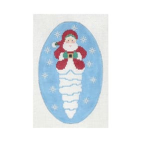Christmas Ornament C03 Santa Icicle 3.75X5.75 18 Mesh  Shelly Tribbey Designs