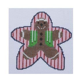 Christmas Ornament C602 Gingerbread Boy Star 4 X 4 18 Mesh Shelly Tribbey Designs