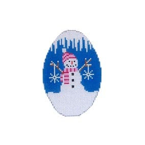Christmas Ornament PS02 Snowman II 2.75 X 4 18 Mesh Shelly Tribbey Designs