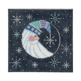 Christmas Larger Design C115-13 Starlight Santa/Snowflake Border Shelly Tribbey Designs 7X7 13 Mesh