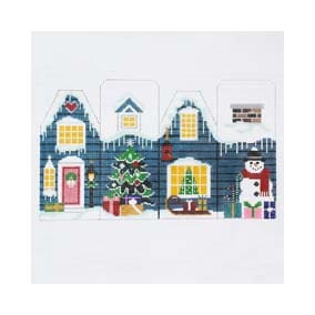 Christmas Larger Design C454 Christmas house (3-D) Shelly Tribbey Designs 10.5X6.25 18 Mesh