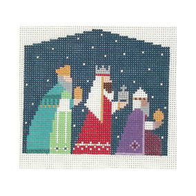 Nativity Ornament K104B Royal Visitors 5 X 4.518 Mesh Shelly Tribbey Designs