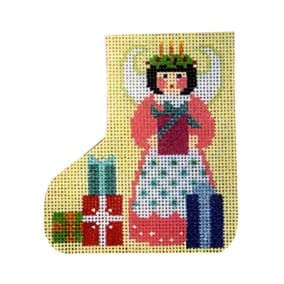 Skate With Decorative Blade SK42 Christmas Angel 3 x 5 18 Mesh Shelly Tribbey Designs