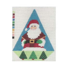Triangle Christmas Ornament TR06B 6 X 7.5 13 Mesh Christmas Tree Santa Shelly Tribbey Designs
