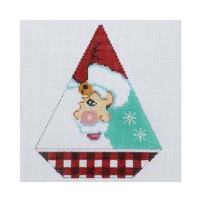 Triangle Christmas Ornament TR10 6 X 7.5 18 Mesh Santa’s Snowflakes Shelly Tribbey Designs