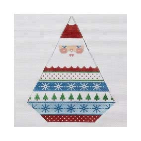 Triangle Christmas Ornament TR15 6 X 7.5 18 Mesh Ribbon Santa Shelly Tribbey Designs