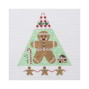Triangle Christmas Ornament TR23B 6 X 7.5 13 Mesh Cookie Christmas Shelly Tribbey Designs
