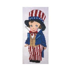 Floral P116 Patriotic Boy Shelly Tribbey Designs 3 X 7 18 Mesh