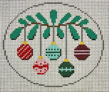 ZIA-179 Garland - Christmas Bulbs 4 x 3¼ 18 Mesh ZIA DESIGNS Danji Designs