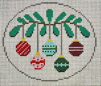 ZIA-179 Garland - Christmas Bulbs 4 x 3¼ 18 Mesh ZIA DESIGNS Danji Designs