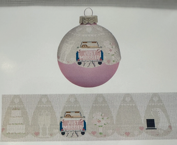 SA-XO 102 Just Married Topper 3.25 x 13.25 Starke Art Designs