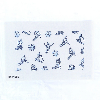 Apres Ski Bolster Printed Canvas 12" x 8” 13 Liesel Anne
