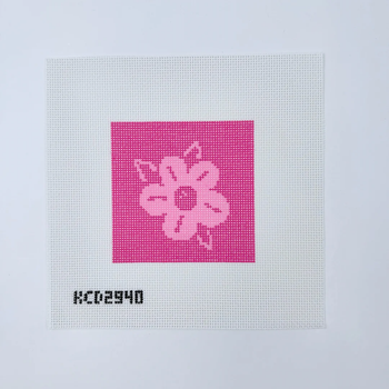 Flower Printed Square 4 1/2" Square 13 Mesh Moo Moo Designs