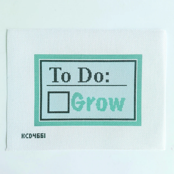 To Do: Grow Printed Canvas 13 Mesh 9" X 6" Moo Moo Designs