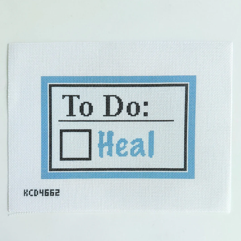 To Do: Heal Printed Canvas 13 Mesh 9" X 6" Moo Moo Designs