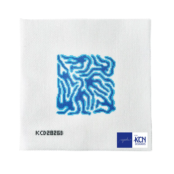 Blue 4" Square 18 Mesh Printed Presley Goode