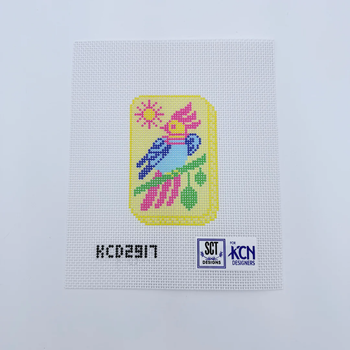 Bird Bam Printed Canvas 3" X 4 1/4" 13 Mesh SCT Designs (KCN)