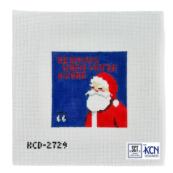 He Knows When You're Awake 4 1/2" Square 13 Mesh SCT Designs (KCN) KCD2729