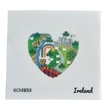Ireland Heart 4 1/2" X 4 1/4" 18 Mesh SCT Designs (KCN) KCD2853