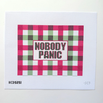 Nobody Panic - Holiday Printed Canvas 10” x 7 3/4” 13 Mesh SCT Designs (KCN) KCD5251