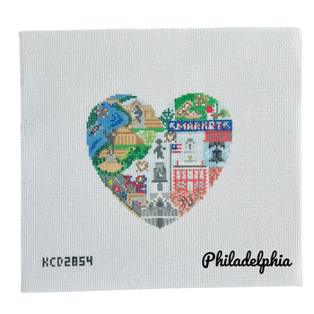 Philadelphia Heart 4 1/2" X 4 1/4" 18 Mesh SCT Designs (KCN) KCD2854
