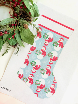 Snowman Pattern Stocking 11" X 19"  13  Mesh SCT Designs (KCN) KCD7638