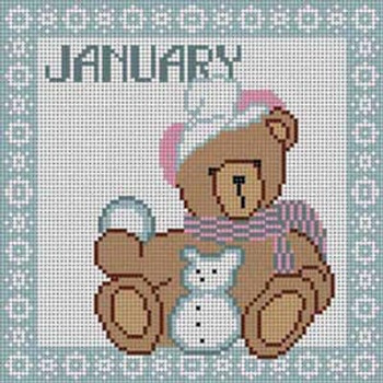 X-075A January Calendar Bear Treglown Designs 