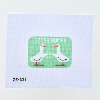 Goose Bumps Printed Canvas 4 1/10" x 3" 18 Mesh Ziggy Stitches