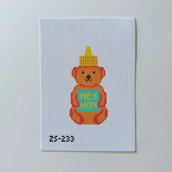 Hey Hon Printed Canvas 2 1/2" x 5 1/4" 13 Mesh Ziggy Stitches