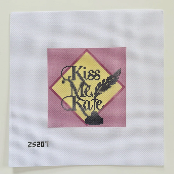 Kiss Me 4" X 4" 18 Mesh Ziggy Stitches