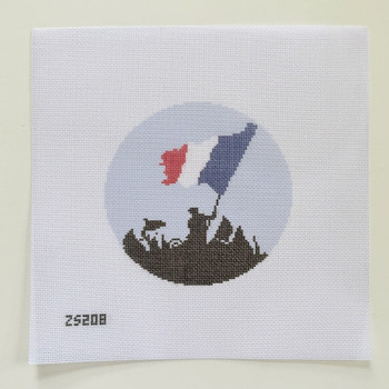 Rebels Raise the Flag 5" X 5" 18 Mesh Ziggy Stitches