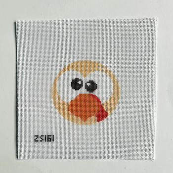 Turkey Face Round TEXT 13 Mesh Ziggy Stitches ZS153