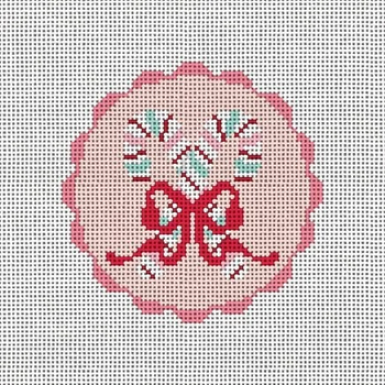 MCD48 Candy Cane Round  4.5" 13 Mesh Mary Cam Designs