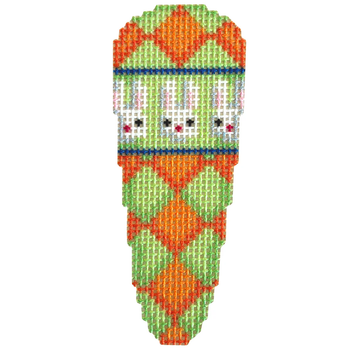 NTG TS453 - Bunnies/Harlequin Baby Carrot 3.25" x 1.25"  18 Mesh Two Sisters Designs