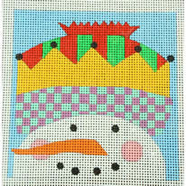 EWE-718 January Snowman 5 x 5 13 Mesh Ewe And Eye