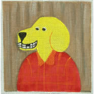 400 series:  436	Tooth fairy dog	5.75 x 6  18 Mesh Tango & Chocolate Tatutina/Georgia Florena Shaban