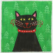 400 series:  T-429L Black Cat Candy Whiskers 4 x 4 13 Mesh Tango & Chocolate Tatutina/Georgia Florena Shaban