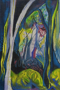 ME192 Lavender Forest 9" x 6" 18 Mesh Madeleine Elizabeth