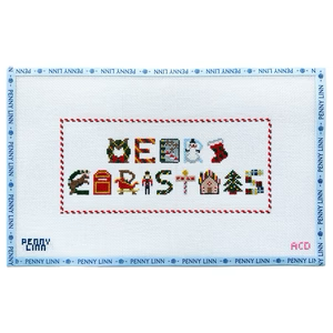 MERRY CHRISTMAS 5" x 11"" 13 Mesh AC Designs