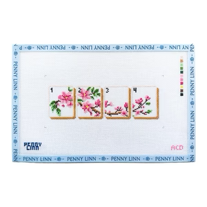 TILE SET - FLOWERS 3" x 7" 18 Mesh MarJong AC Designs