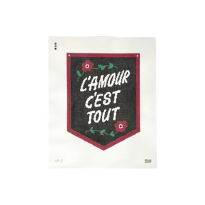 OPXBW: LAMOUR CEST TOUT FINAL  12" x 9" 13 Mesh BATESWOOD NEEDLEPOINT