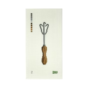 RAKE - WOOD HANDLE 4" x 1" 18Mesh BATESWOOD NEEDLEPOINT