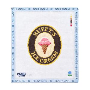 BUFFY'S 4.9" x 4.2" 18 Mesh BLUE HYDRANGEA STITCHER
